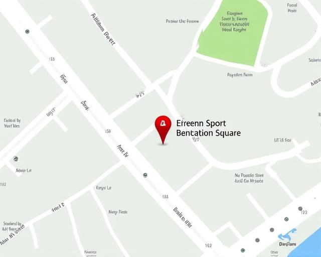 Léarscáil a thaispeánann suíomh Éireann Sport ar Chearnóg Parnell i mBaile Átha Cliath.